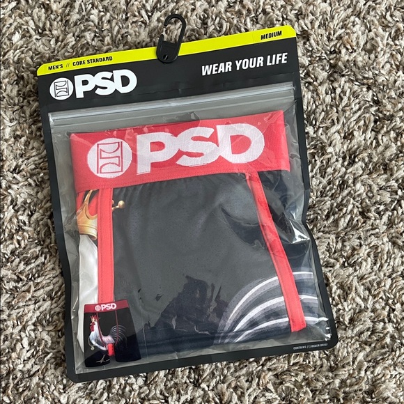 PSD Men's Boxer Briefs in Red and Black - Picture 1 of 1